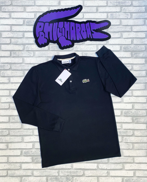 polo manga longa - edição limitada (preto)