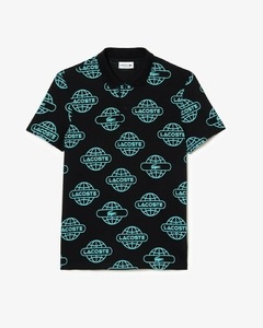 Polo Lacoste movement estampa global - edição limitada (preto) na internet