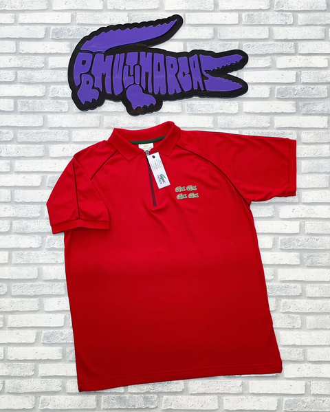 Polo de zíper 4k gold - edição limitada (vermelho)