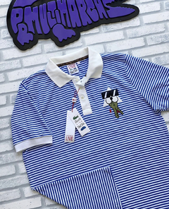 polo cool cats raridade - branca/azul - comprar online