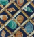Tecido Jacquard Estampado Conchas do Mar e Fundo Azul Marinho - 1,40 Largura