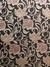 Tecido Jacquard Estampado Floral Fundo Marrom Flores Laranja e Bege - 1,40 Largura - comprar online