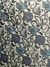 Tecido Jacquard Estampado Floral Fundo Bege Flores Azul- 1,40 Largura - comprar online