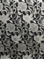 Tecido Jacquard Estampado Floral Fundo Preto Flores Cinza e Bege - 1,40 Largura - comprar online