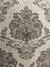 Tecido Jacquard Estampado Arabesco Bege e Marrom- 1,40 Largura