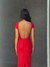 Vestido Longo Evie. Vermelho
