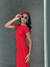 Vestido Longo Evie. Vermelho - comprar online