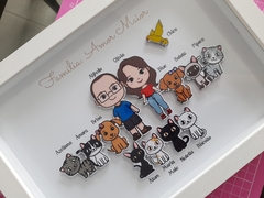 Quadro Família - De 11 a 15 Avatares (Moldura Branca) - comprar online