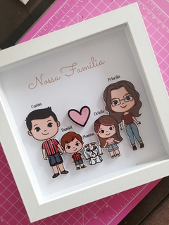 Quadro Família - De 6 a 10 avatares (Moldura Branca) - comprar online
