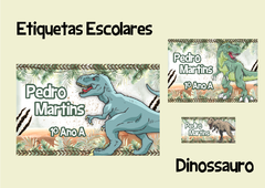 Etiquetas Escolares - Dinossauro