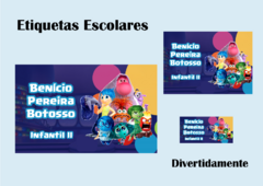 Etiquetas Escolares - Divertidamente