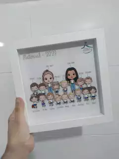 Quadro Professores - De 9 a 15 alunos (Moldura Quadrada) na internet