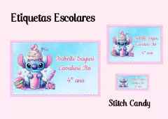 Etiquetas Escolares - Stitch Candy
