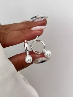 Aritos Argollita con perla T1 - comprar online