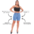 Short Jeans Meia Coxa Feminino Cintura Alta Com Lycra Levanta Bumbum