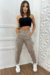 Calça Cargo Jogger Jeans Feminina Cintura Alta Stillger
