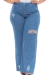 Calça Jeans Wide Leg Plus Size Feminina Azul Claro Stillger