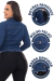 Jaqueta Jeans Feminina Lisa Azul Denim Desfiada Stillger