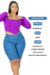 Bermuda Jeans Plus Size Short Feminino Cintura Alta Stillger