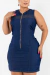 Vestido Jeans Plus Size Feminino Moda Com Lycra Lançamento Stillger