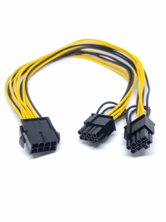 Cabo Adaptador Alimentação Placa Vídeo CPU 8 Pinos X 6+2 Pinos