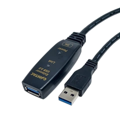 Cabo Extensor USB 3.0 AM/AF com Amplificadores de Sinais 10 Metros