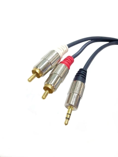 Cabo P2 Estereo X 2 RCA Profissional 3 Metros