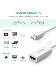 Conversor Mini displayport x HDMI 1080P 60HZ - CABOS FRON
