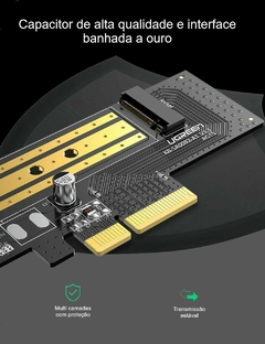 Placa adaptadora M.2 NVME para PCI Express 3.0 x4, Ugreen 70503 - loja online