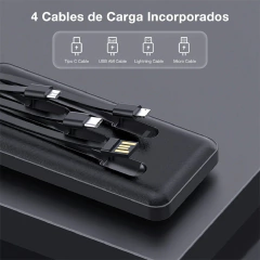 Power Bank 10000mAH 1Hora Carregador Portátil com 4 Cabos na internet