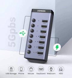 Hub 7 Portas USB 3.0 com Fonte de Alimentação na internet