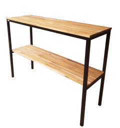 Aparador com Prateleira 150x60x90cm Preto + Teca + PU - AP1506090PTOTEC - comprar online