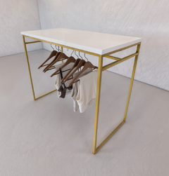 MESA CABIDEIRO 120X50X100CM DOURADA + BRANCO - MC12050100DOUBCO - comprar online