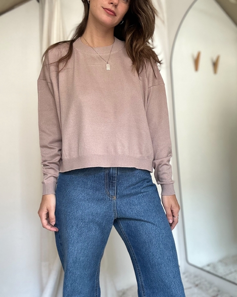 Sweater crop Rosa - comprar online