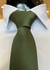GRAVATA VERDE OLIVA SLIM PREMIUM TEXTURA LISTRADA - comprar online
