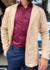 BLAZER SLIM DE SARJA COM ELASTANO AREIA DJ