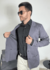 BLAZER SLIM DE SARJA COM ELASTANO CINZA CHUMBO DJ - loja online
