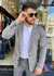 BLAZER SLIM DE SARJA COM ELASTANO CINZA ESCURO DJ - comprar online