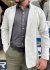 BLAZER SLIM DE SARJA COM ELASTANO GELO DJ
