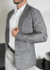 BLAZER SLIM DE SARJA COM ELASTANO CINZA MESCLA DJ