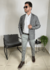 Imagem do BLAZER SLIM DE SARJA COM ELASTANO CINZA MESCLA DJ