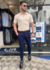 CALÇA DE SARJA COM ELASTANO ALFAIATARIA AZUL MARINHO CJ na internet