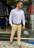 CALÇA DE SARJA ESPORTE FINO SLIM AREIA BX - loja online