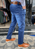 CALÇA JEANS BÁSICA ESCURA COM ELASTANO SLIM 8012 LJ na internet