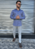 CAMISA GOLA TRADICIONAL ALGODÃO FIO A FIO AZUL JEANS M/L MV - Loja La Republica | Divinópolis-MG