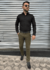 CAMISA GOLA TRADICIONAL SLIM LINHO PRETA M/L OW - loja online