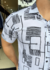 CAMISA GOLA TRAD VISCOSE ESTAMPADA RISCOS BRANCA M/C MV na internet