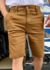 BERMUDA DE SARJA ESPORTE FINO MARROM BX