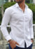 CAMISA GOLA TRADICIONAL SLIM 100% ALGODÃO ACETINADA BRANCA M/L OW