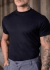 CAMISETA GOLA MÉDIA SLIM 100% ALGODÃO PRETA OW